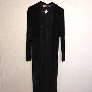 Black Velvet detailed duster